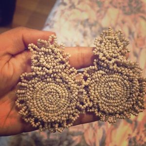 Nude earrings never been worn before